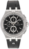 Maurice Lacroix Aikon Chronograph Black Dial Black Leather Strap Watch for Men - AI1018-SS001-330-1 Authentic Buy Shop Now