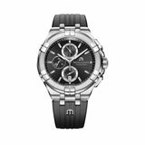 Maurice Lacroix Aikon Chronograph Black Dial Black Leather Strap Watch for Men - AI1018-SS001-330-2 Authentic Buy Shop Now