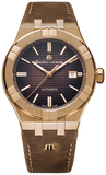 Maurice Lacroix Aikon Automatic Brown Dial Brown Leather Strap Watch For Men - AI6008-BRZ01-730-3 Authentic Buy Shop Now