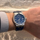 Maurice Lacroix Aikon Automatic Date Blue Dial Blue Silicone Strap Watch For Men - AI6008-SS000-430-4 Authentic Buy Shop Now