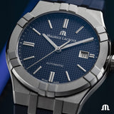Maurice Lacroix Aikon Automatic Date Blue Dial Blue Silicone Strap Watch For Men - AI6008-SS000-430-4 Authentic Buy Shop Now