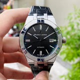 Maurice Lacroix Aikon Date Automatic Black Dial Black Leather Strap Watch For Men - AI6008-SS001-330-1 Authentic Buy Shop Now