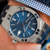 Maurice Lacroix Aikon Automatic Blue Dial Blue Leather Strap Watch For Men - AI6008-ss001-430-1 Authentic Buy Shop Now