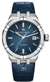 Maurice Lacroix Aikon Automatic Blue Dial Blue Leather Strap Watch For Men - AI6008-ss001-430-1 Authentic Buy Shop Now