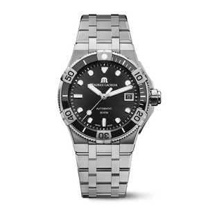 Maurice Lacroix Aikon Venturer Automatic Black Dial Silver Steel Strap Watch For Men - AI6057-SSL22-330-1 Authentic Buy Shop Now