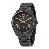 Fossil Cecile Multi Function Crystals Black Dial Black Steel Strap Watch for Women - AM4522 Authentic Buy Shop Now