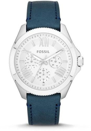 Fossil Cecile White Dial Blue Leather Strap Watch for Women - AM4531 Authentic Buy Shop Now