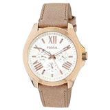 Fossil Cecile White Dial Beige Leather Strap Watch for Women - AM4532 Authentic Buy Shop Now