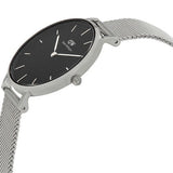 Daniel Wellington Classic Petite Sterling Black Dial Silver Mesh Bracelet Watch For Women - DW00100162 Authentic Buy Shop Now