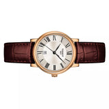 Tissot Carson Premium Lady Silver Dial Brown Leather Strap Watch For Women - T122.210.36.033.00 Authentic Buy Shop Now