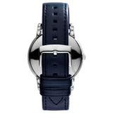 Emporio Armani Classic Quartz Blue Dial Black Leather Strap Watch For Men - AR1731 Authentic Buy Shop Now
