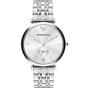 Emporio Armani Classic Silver Dial Silver Steel Strap Watch For Men - AR1819 Authentic Buy Shop Now