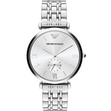 Emporio Armani Classic Silver Dial Silver Steel Strap Watch For Men - AR1819 Authentic Buy Shop Now
