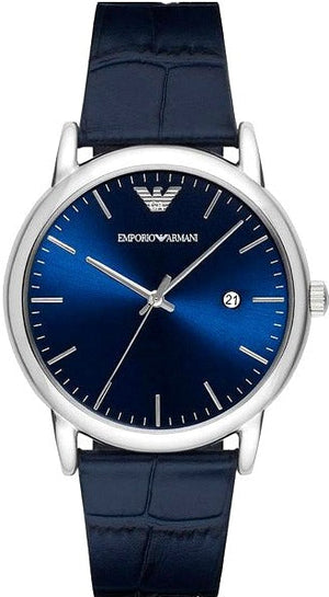 Emporio Armani Dress Quartz Blue Dial Blue Leather Strap Watch For Men - AR2501 Authentic Buy Shop Now