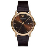 Emporio Armani Luigi Classic Brown Dial Brown Leather Strap Watch For Men - AR2503 Authentic Buy Shop Now
