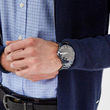 Armani Exchange Hampton Skeleton Grey Dial Blue Steel Strap Watch For Men - AX2401 Authentic Buy Shop Now
