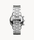 Emporio Armani Chronograph Black Dial Silver Steel Strap Watch For Men - AR0389 Authentic Buy Shop Now