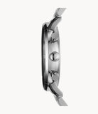 Emporio Armani Chronograph Black Dial Silver Steel Strap Watch For Men - AR0389 Authentic Buy Shop Now