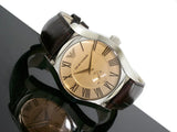 Emporio Armani Classic Beige Dial Brown Leather Strap Watch for Men - AR0645 Authentic Buy Shop Now