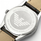 Emporio Armani Classic Quartz Beige Dial Brown Leather Strap Watch For Men - AR0646 Authentic Buy Shop Now