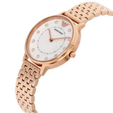 Emporio Armani Kappa Analog Mother of Pearl Dial Rose Gold Steel Strap Watch For Women - AR11006 Authentic Buy Shop Now