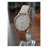 Emporio Armani Kappa Analog Mother of Pearl Dial Rose Gold Steel Strap Watch For Women - AR11006 Authentic Buy Shop Now