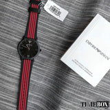 Emporio Armani Kappa Black Dial Two Tone NATO Strap Watch For Men - AR11015 Authentic Buy Shop Now