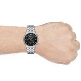 Emporio Armani Chronograph Black Dial Silver Steel Strap Watch For Men - AR11017 Authentic Buy Shop Now