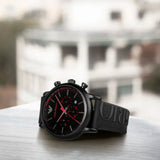 Emporio Armani Luigi Chronograph Black Dial Black Rubber Strap Watch For Men - AR11024 Authentic Buy Shop Now