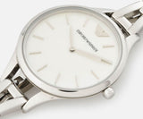 Emporio Armani Aurora Mother Of Pearl White Dial Silver Steel Strap Watch For Women - AR11054 Authentic Buy Shop Now