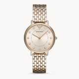 Emporio Armani Dress Quartz Rose Gold Dial Rose Gold Steel Strap Watch For Women - AR11062 Authentic Buy Shop Now