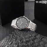 Emporio Armani Kappa Quartz Grey Dial Silver Mesh Bracelet Watch For Men - AR11068 Authentic Buy Shop Now