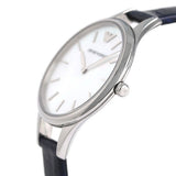 Emporio Armani Aurora Quartz Mother Of Pearl White Dial Blue Leather Strap Watch For Women - AR11090 Authentic Buy Shop Now