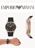 Emporio Armani Luigi Quartz Black Dial Black Rubber Strap Watch For Men - AR11097 Authentic Buy Shop Now