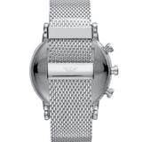 Emporio Armani Chronograph Black Dial Silver Mesh Bracelet Watch For Men - AR11104 Authentic Buy Shop Now