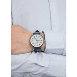 Emporio Armani Renato White DIal Blue Leather Strap Watch For Men - AR11119 Authentic Buy Shop Now