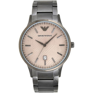 Emporio Armani Renato Quartz Grey Dial Grey Steel Strap Watch For Men - AR11120 Authentic Buy Shop Now