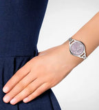 Emporio Armani Aurora Mother Of Pearl Purple Dial Silver Steel Strap Watch For Women - AR11122 Authentic Buy Shop Now