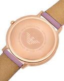Emporio Armani Kappa Mother Of Pearl White Dial Pink Leather Strap Watch For Women - AR11130 Authentic Buy Shop Now