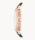 Emporio Armani Mother of Pearl Dial Green Leather Strap Watch For Women - AR11150 Authentic Buy Shop Now