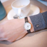 Emporio Armani Modern White Dial Black Leather Strap Watch For Women - AR11159 Authentic Buy Shop Now