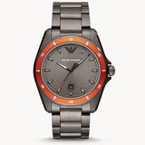 Emporio Armani Sigma Quartz Grey Dial Grey Steel Strap Watch For Men - AR11178 Authentic Buy Shop Now