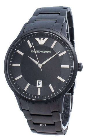 Emporio Armani Renato Black Dial Black Steel Strap Watch for Men - AR11184 Authentic Buy Shop Now
