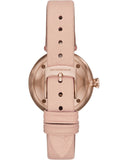 Emporio Armani Arianna Mother of Pearl Dial Pink Leather Strap Watch For Women - AR11199 Authentic Buy Shop Now