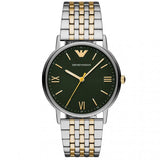 Emporio Armani Kappa Quartz Black Dial Two Tone Mesh Bracelet Watch For Men - AR11228 Authentic Buy Shop Now