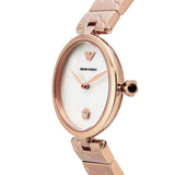 Emporio Armani Arianna White Mother of Pearl Dial Rose Gold Steel Strap Watch For Women - AR11236 Authentic Buy Shop Now