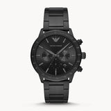 Emporio Armani Mario Chronograph Black Dial Black Steel Strap Watch For Men - AR11242 Authentic Buy Shop Now