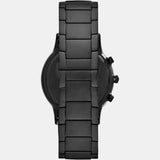 Emporio Armani Renato Chronograph Mother of Pearl Black Dial Black Steel Strap Watch For Men - AR11275 Authentic Buy Shop Now