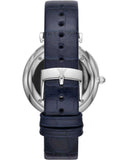 Emporio Armani Gianni T Bar Quartz Blue Dial Blue Leather Strap Watch For Men - AR11300 Authentic Buy Shop Now