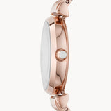Emporio Armani Gianni T-Bar Mother of Pearl Dial Rose Gold Steel Strap Watch For Women - AR11316 Authentic Buy Shop Now